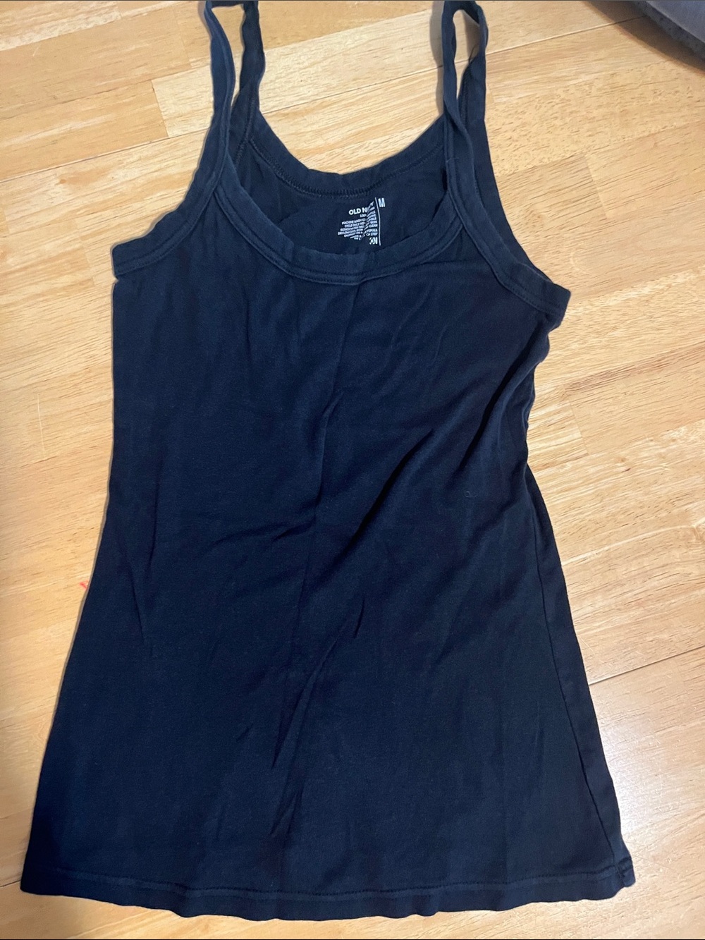 Old Navy Black Thin Strap Tank Top Women’s Medium - worn